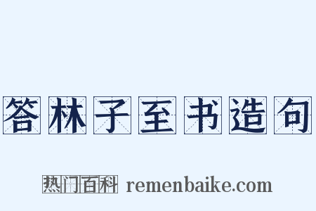 答林子至书造句是什么意思的图片